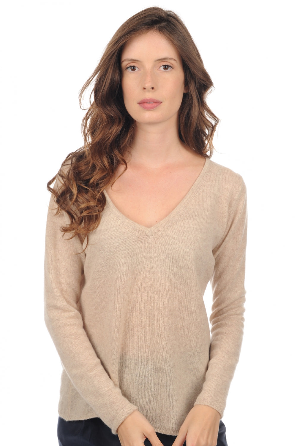 Flavie aus Kaschmir für Damen - zeitloses beige - Mahogany