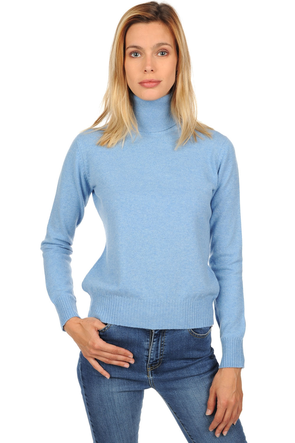 Lili aus Kaschmir Damen - azurblau meliert - Mahogany