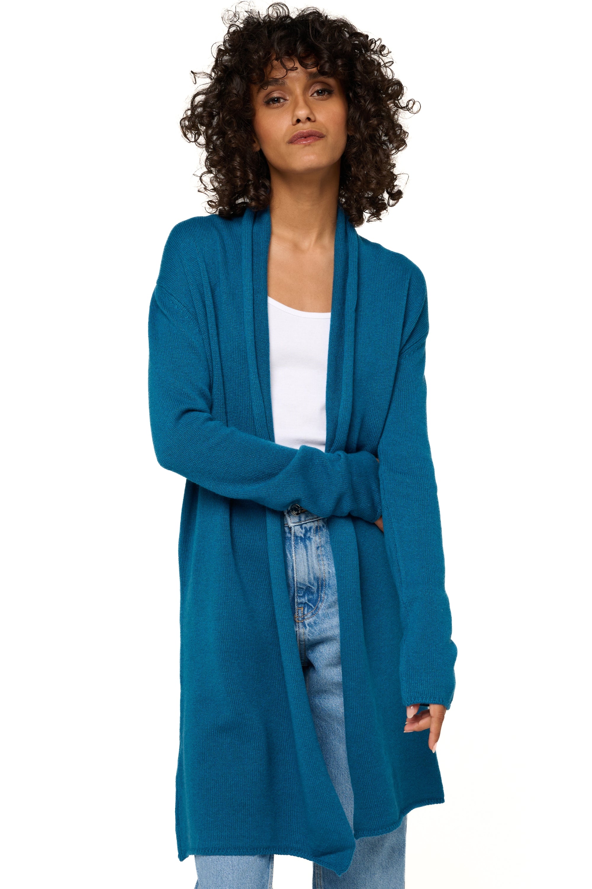 Perla Kaschmirpullover Damen - Entenblau - Mahogany