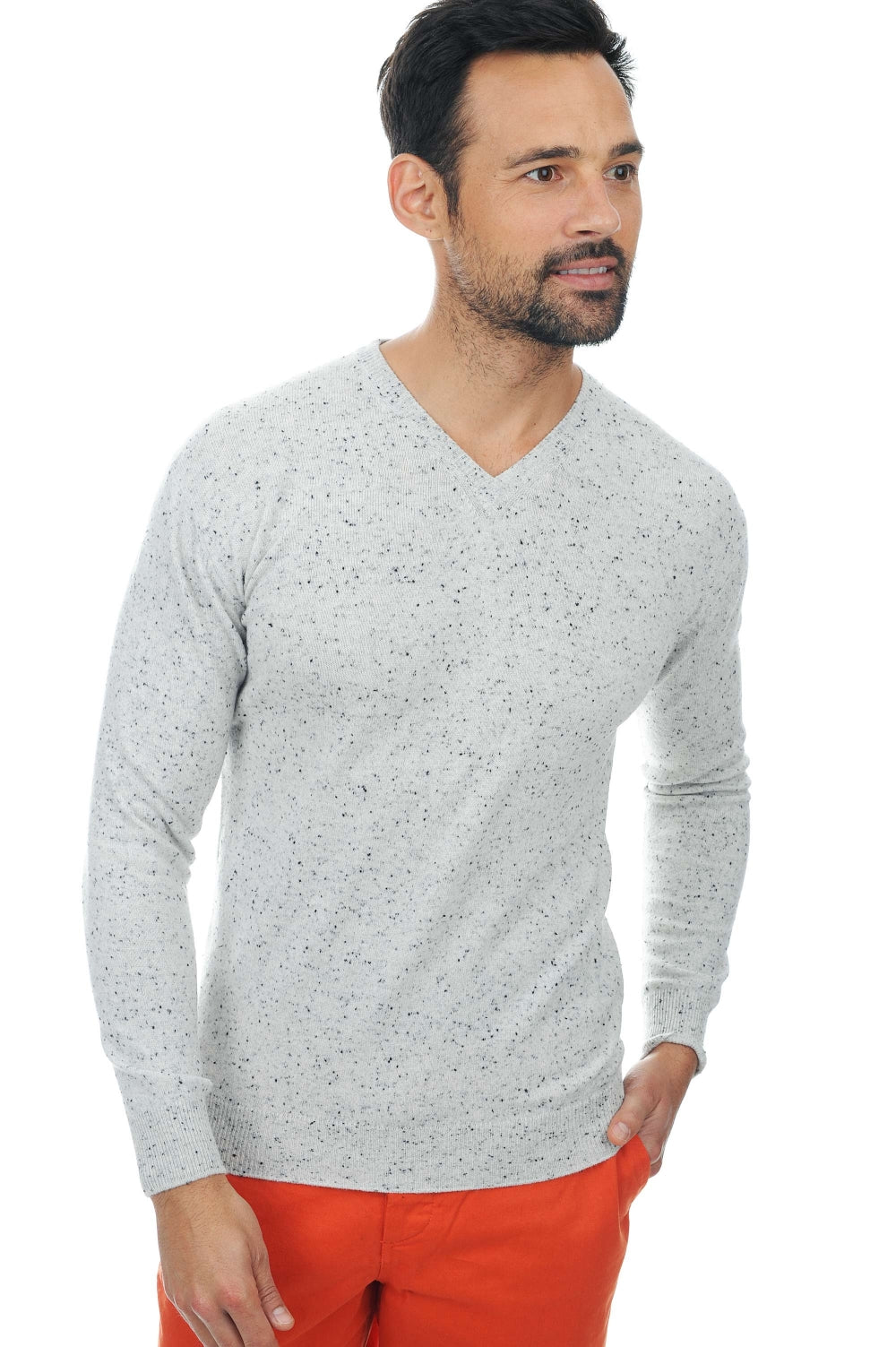 Maddox aus Kaschmir für Herren - flanell gesprenkelt - Mahogany