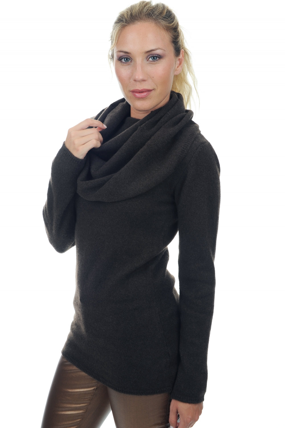 Yness aus Yak für Damen - marron naturel - Mahogany