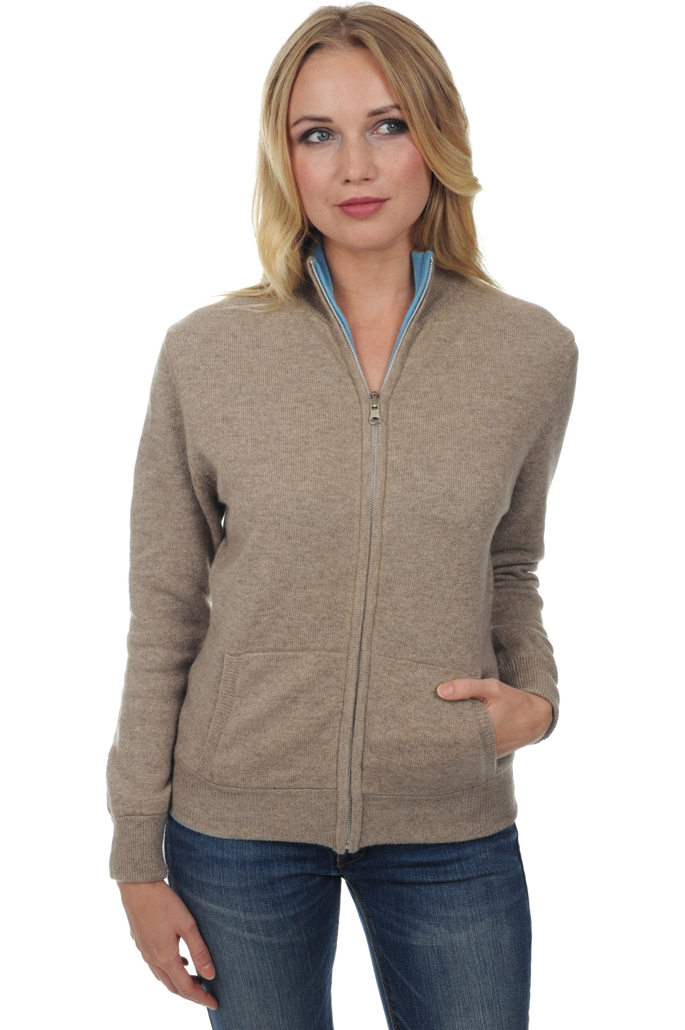 Akemi Kaschmirpullover Damen - Natural Brown Chiné-Turmalin - Mahogany