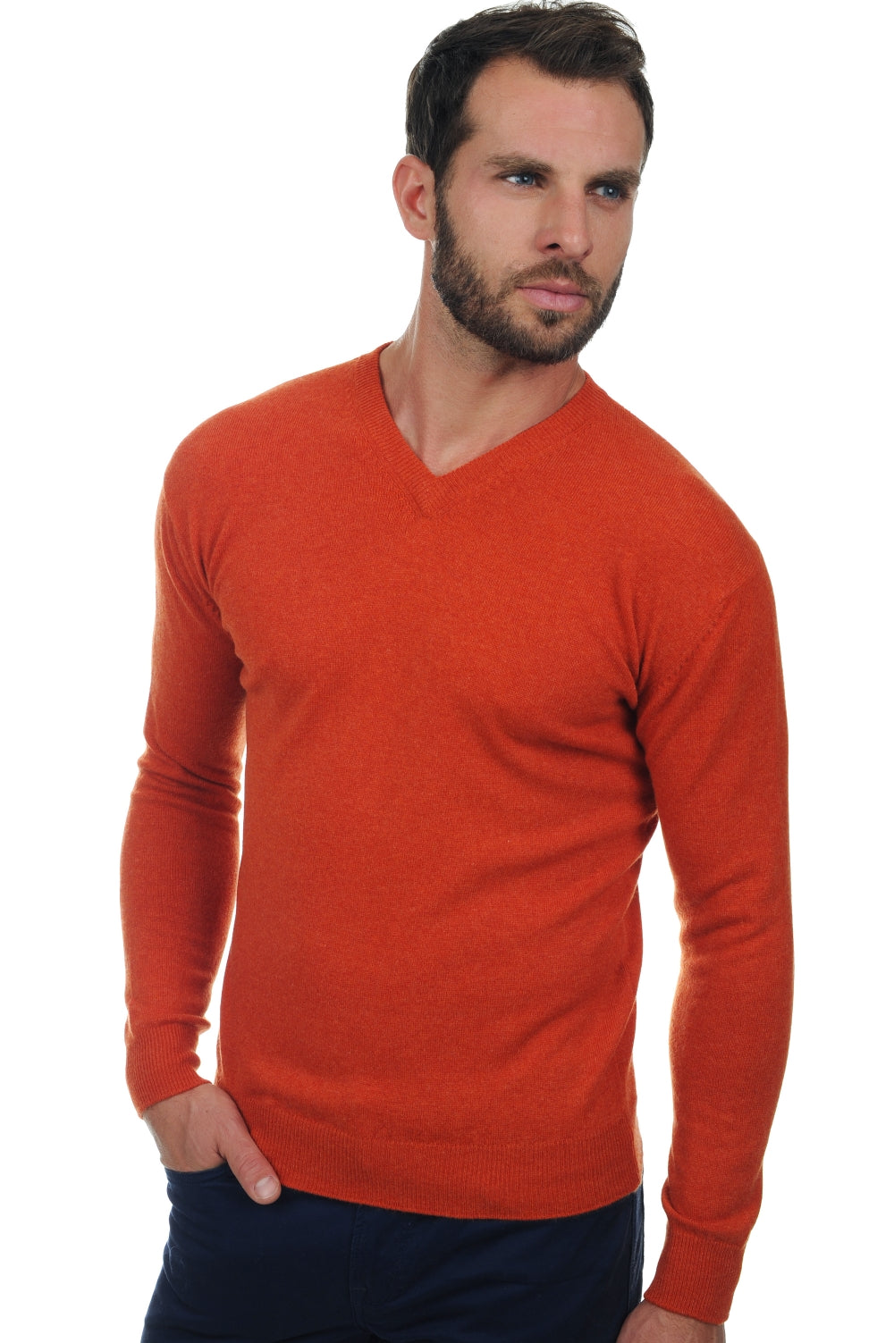 Maddox aus Kaschmir für Herren - paprika - Mahogany