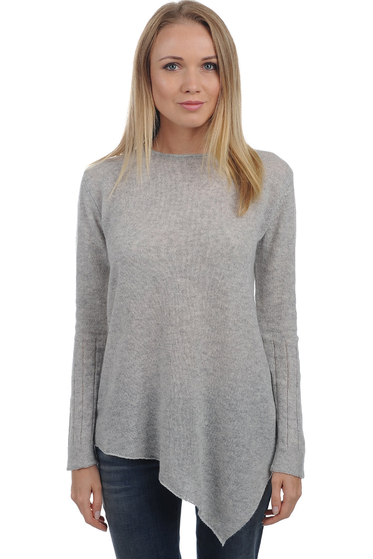 Kaschmirpullover, 100 % Kaschmir, Damen, Rundhalsausschnitt, weite Passform, lange Ärmel, normal / 2 und 4 Fäden, vermindertes Strickgewebe, Mahogany