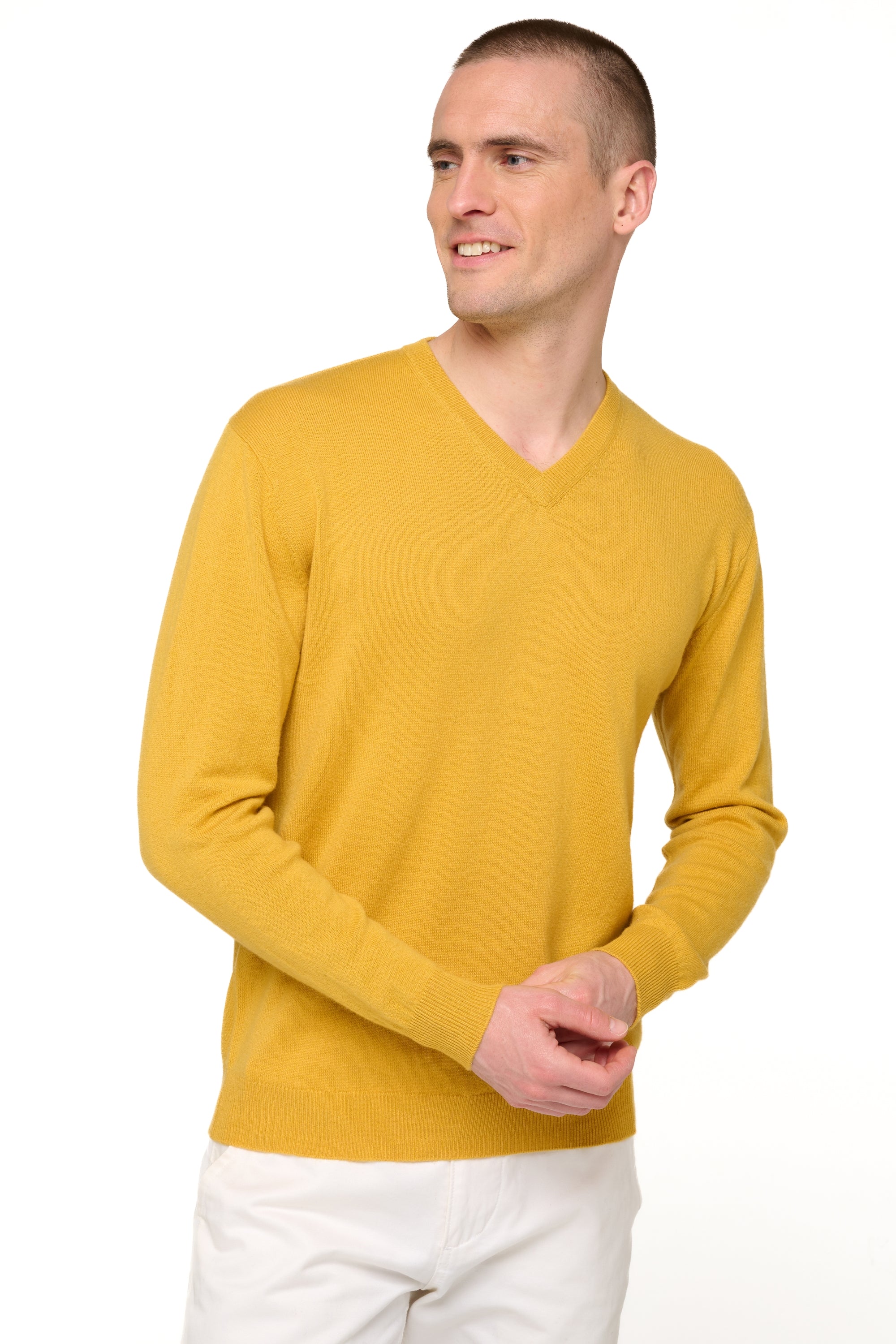 Gaspard aus Kaschmir für Herren - Senf - Mahogany