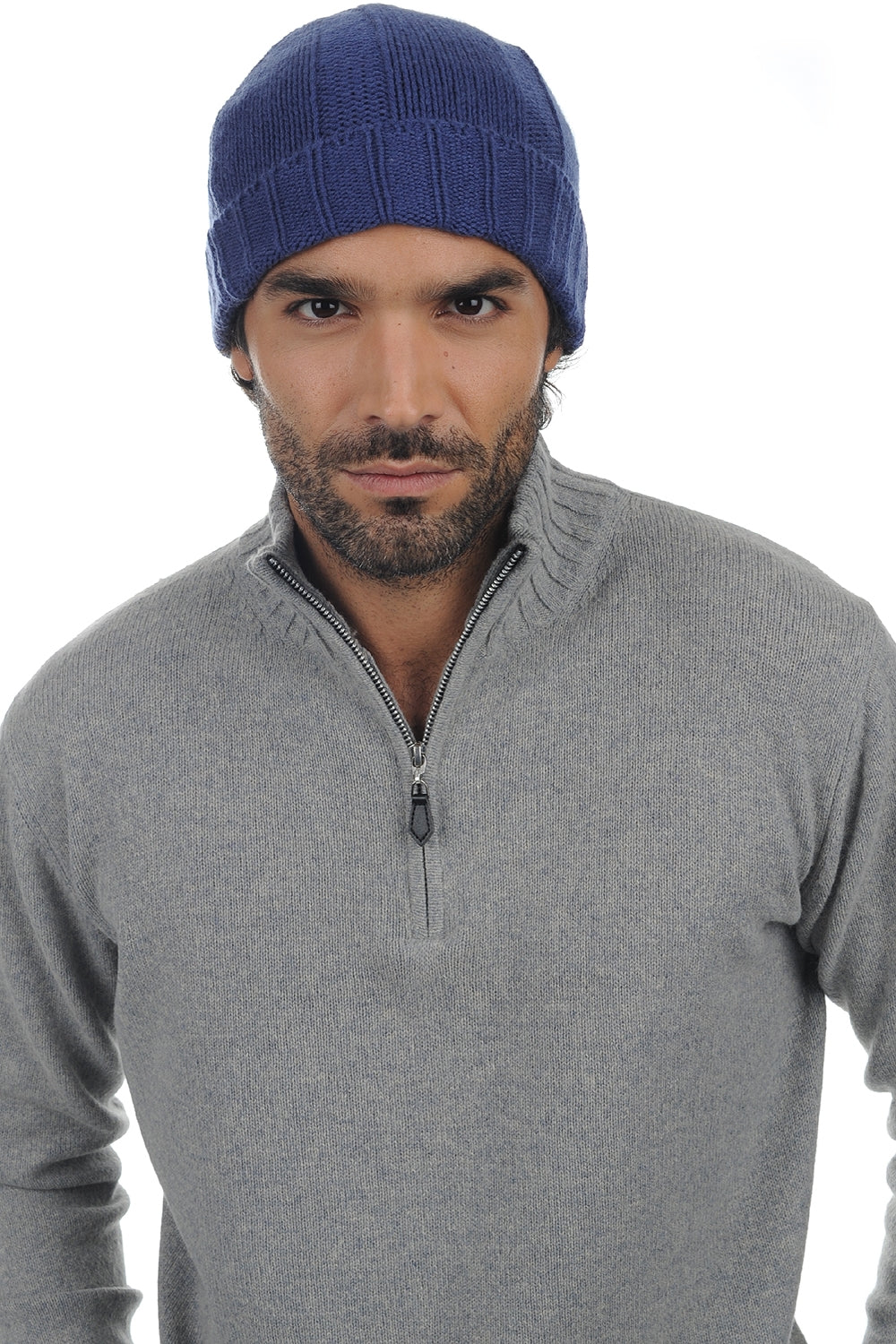 Ted Kaschmirpullover Herren - bleu mâle - Mahogany