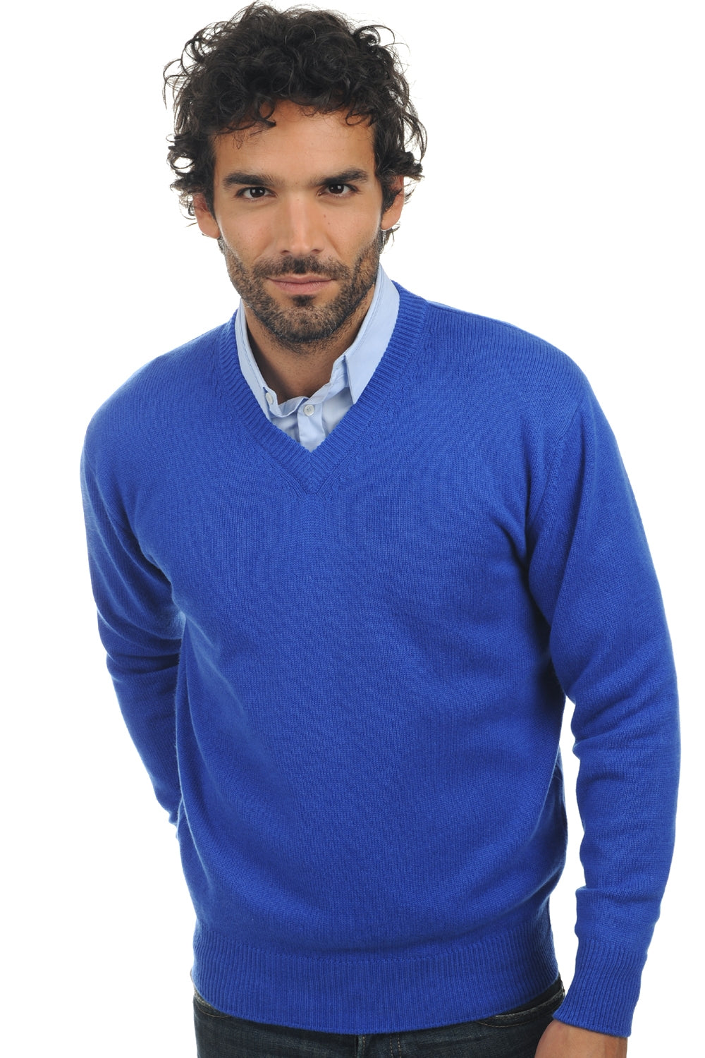 Hippolyte 4F aus Kaschmir für Herren - Lapislazuli-Blau - Mahogany