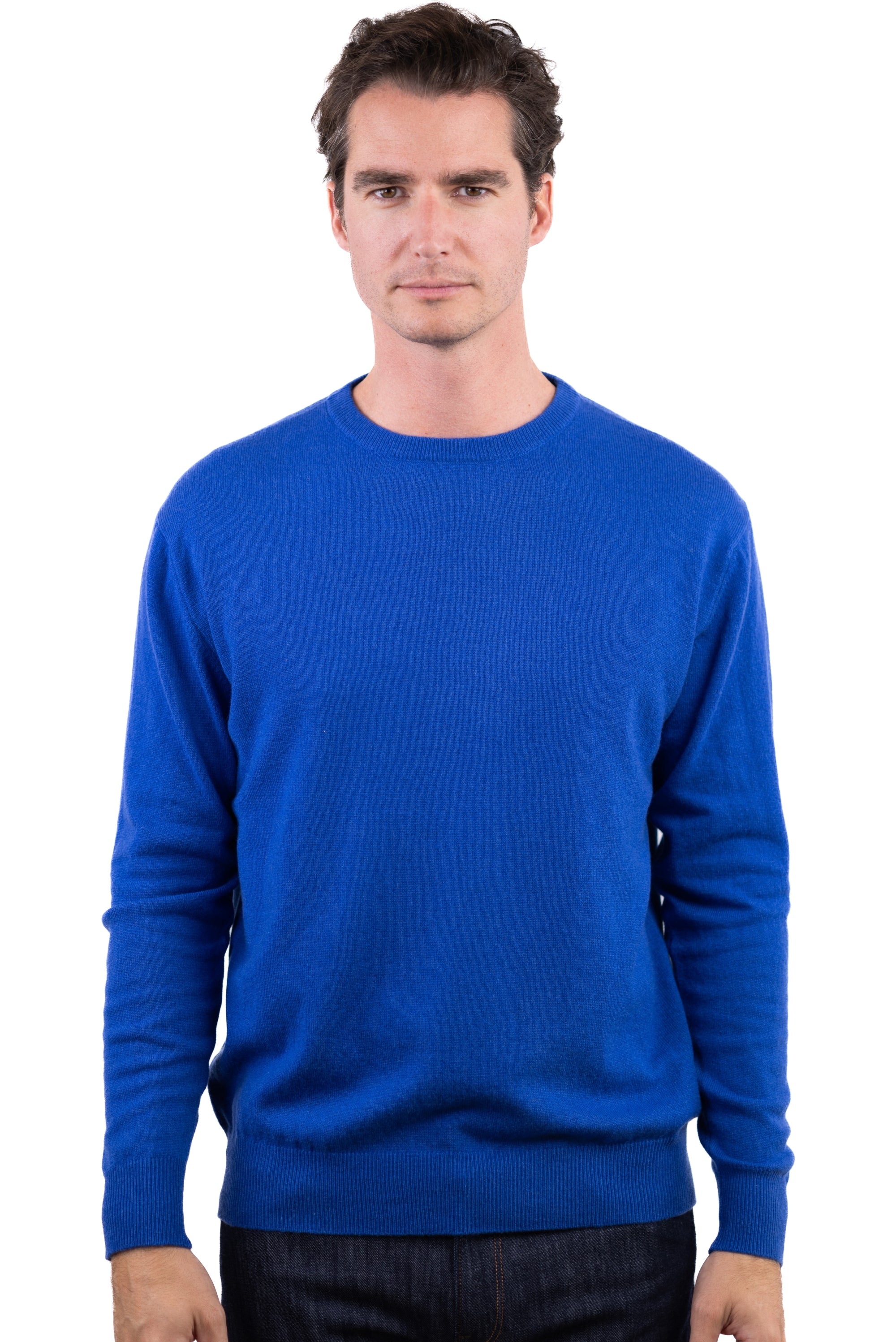 Nestor Kaschmirpullover Herren - Lapislazuliblau - Mahogany