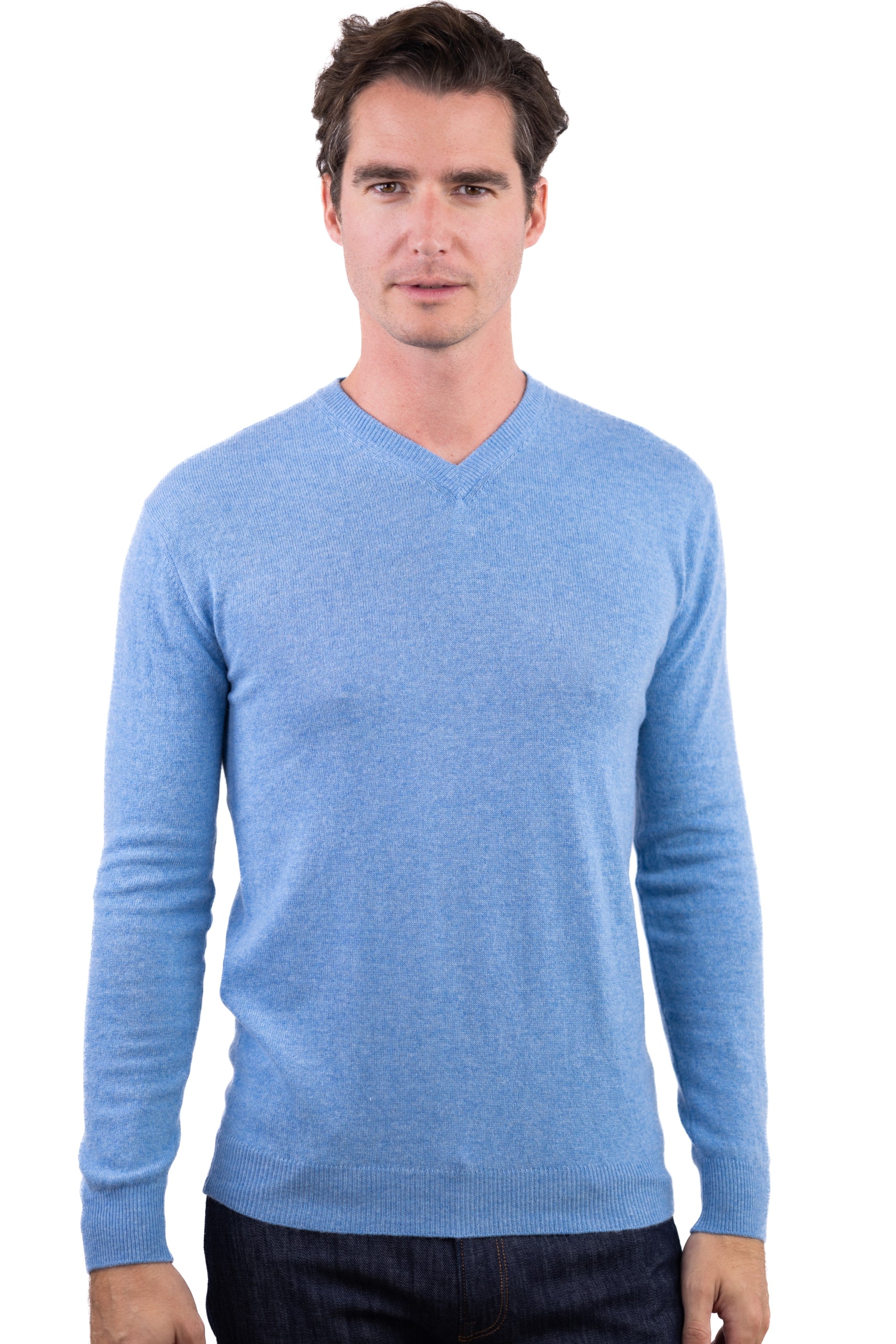 Maddox aus Kaschmir für Herren - azurblau meliert - Mahogany