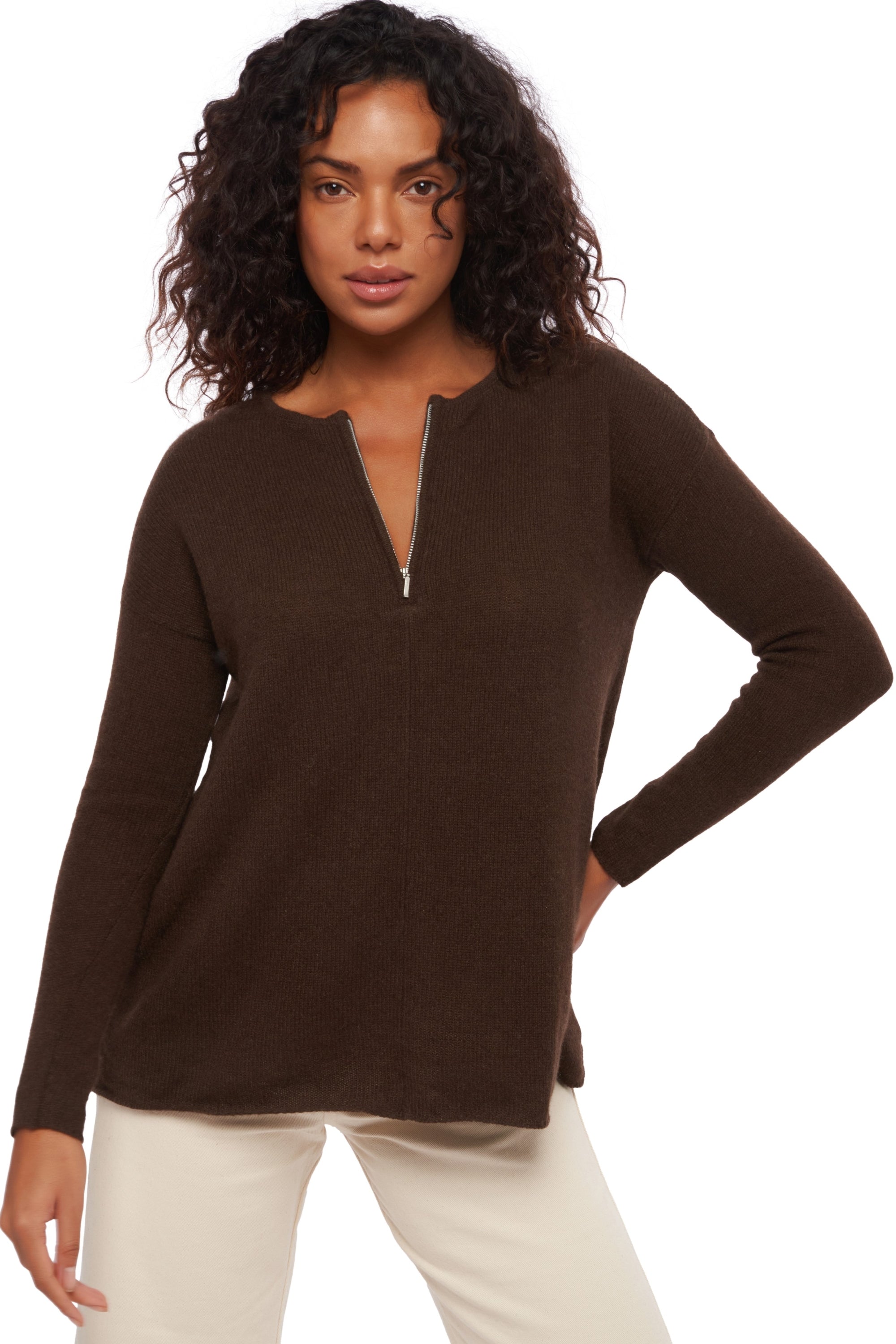 Nadeje aus Yak für Damen - naturbraun - Mahogany