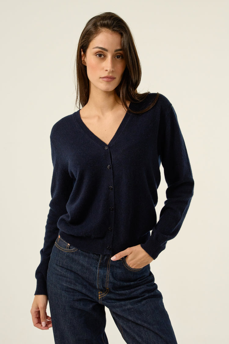 Taline Kaschmirpullover Damen - marine foncé - Mahogany