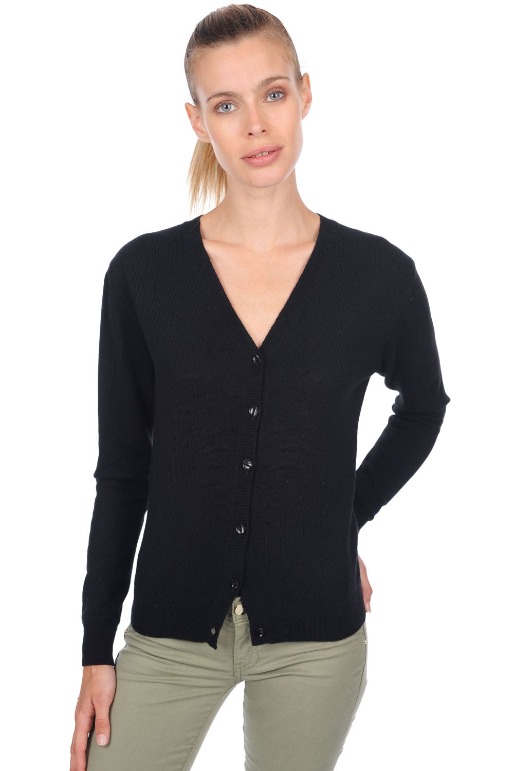 Taline Kaschmirpullover Damen - noir - Mahogany