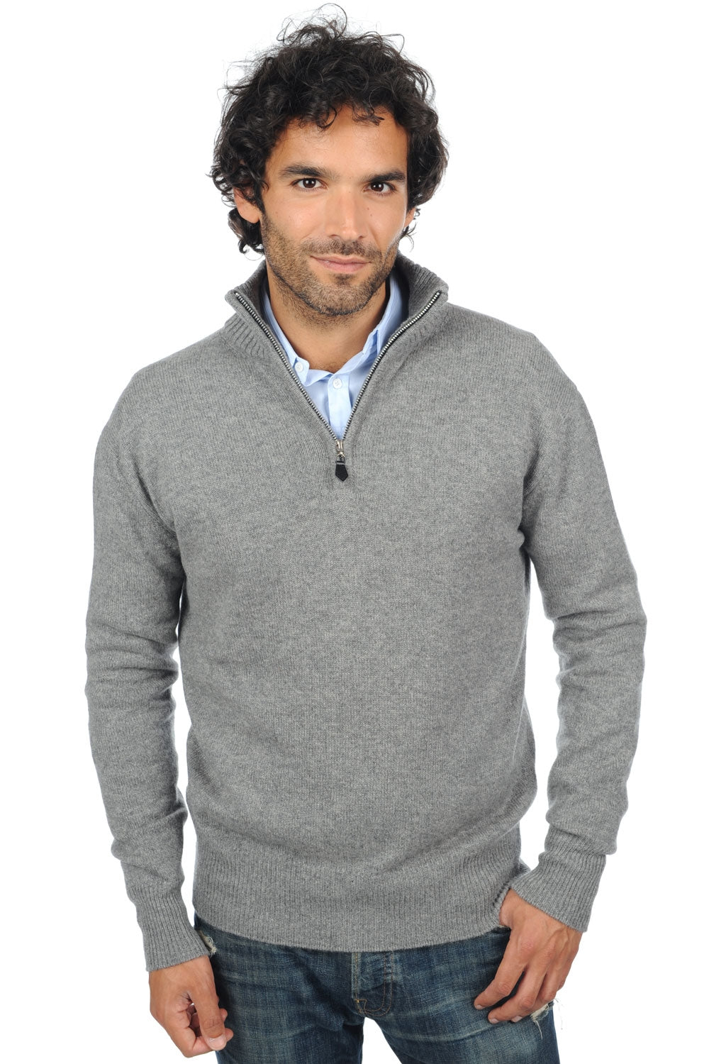 Donovan Kaschmirpullover Herren - Meliertes Grau - Mahogany