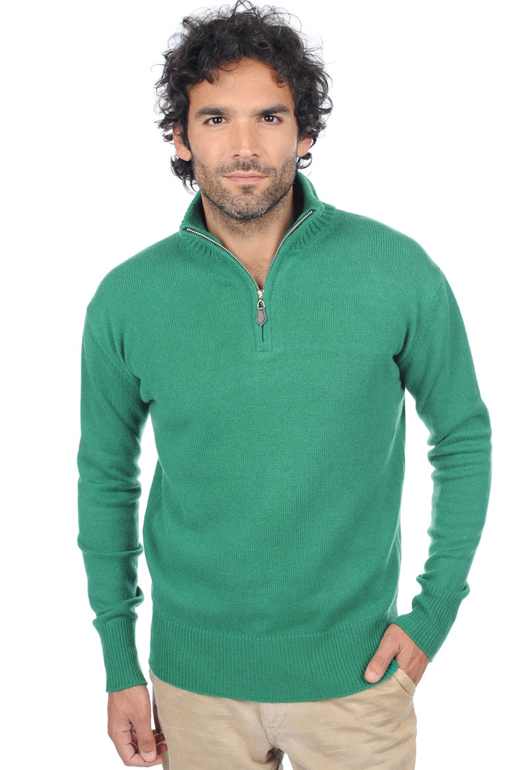 Donovan Kaschmirpullover Herren - englisches Grün - Mahogany