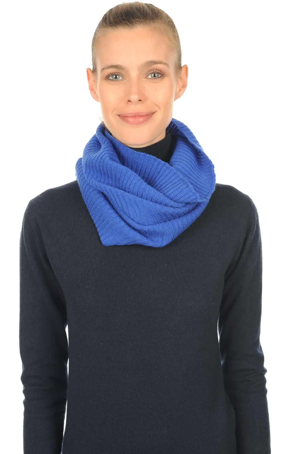 Cerise aus Kaschmir Damen - Lapislazuli-Blau - Mahogany