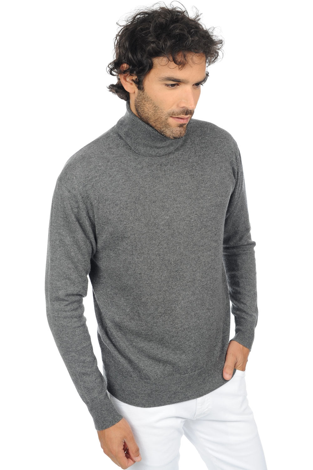 Edgar Premium Kaschmirpullover Herren - premium graphite - Mahogany