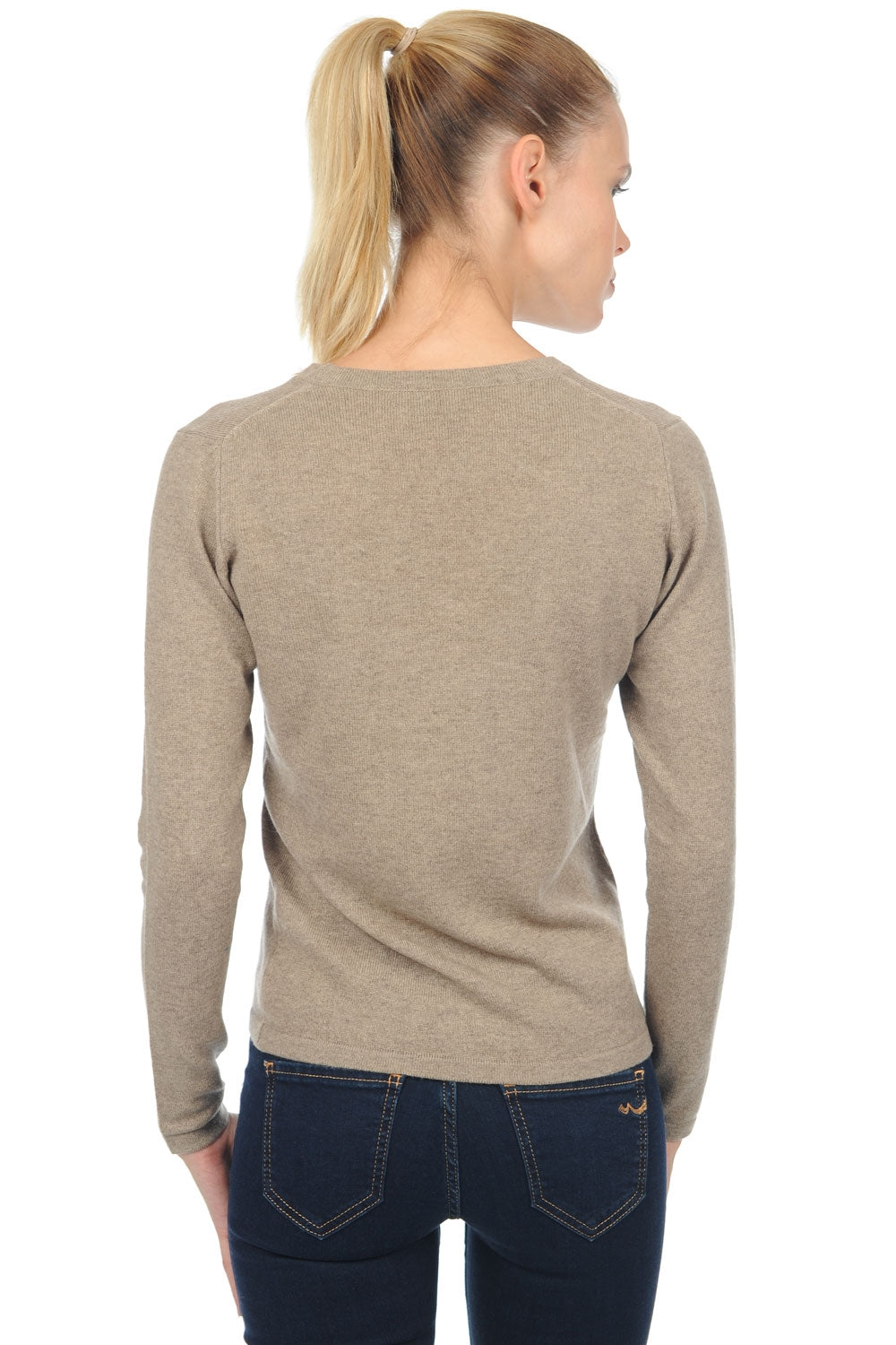 Emma Premium Kaschmirpullover Damen - Ansicht 1 - dolma natural - Mahogany