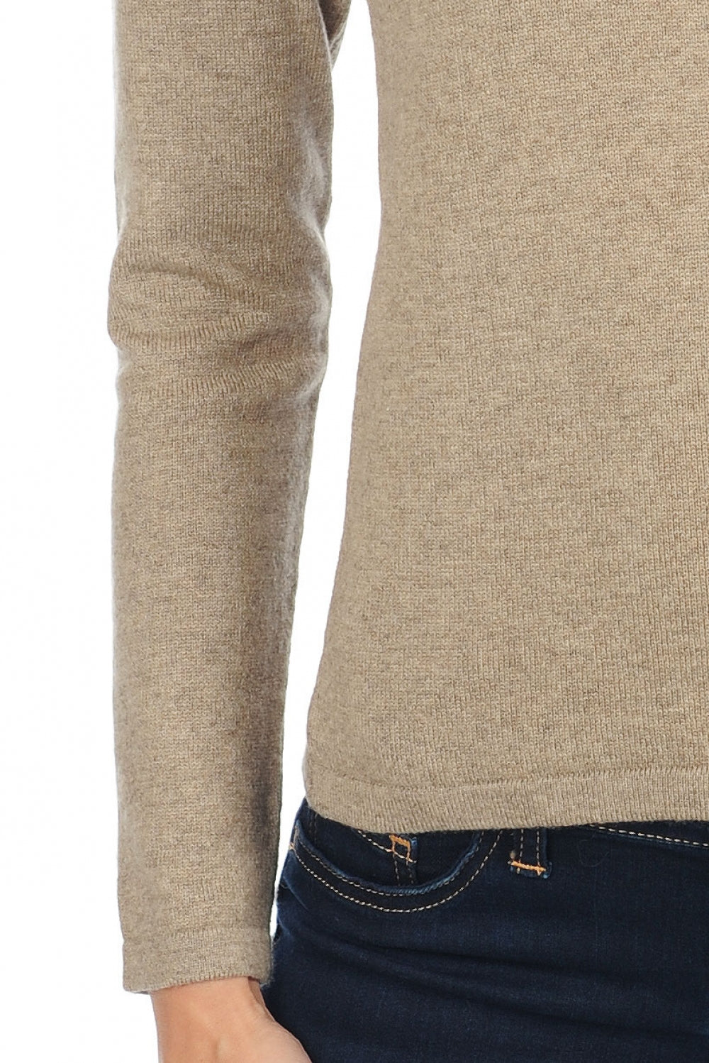 Emma Premium Kaschmirpullover Damen - Ansicht 2 - dolma natural - Mahogany