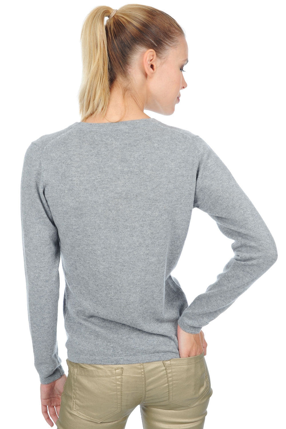 Emma Premium Kaschmirpullover Damen - Ansicht 1 - premium flanell - Mahogany
