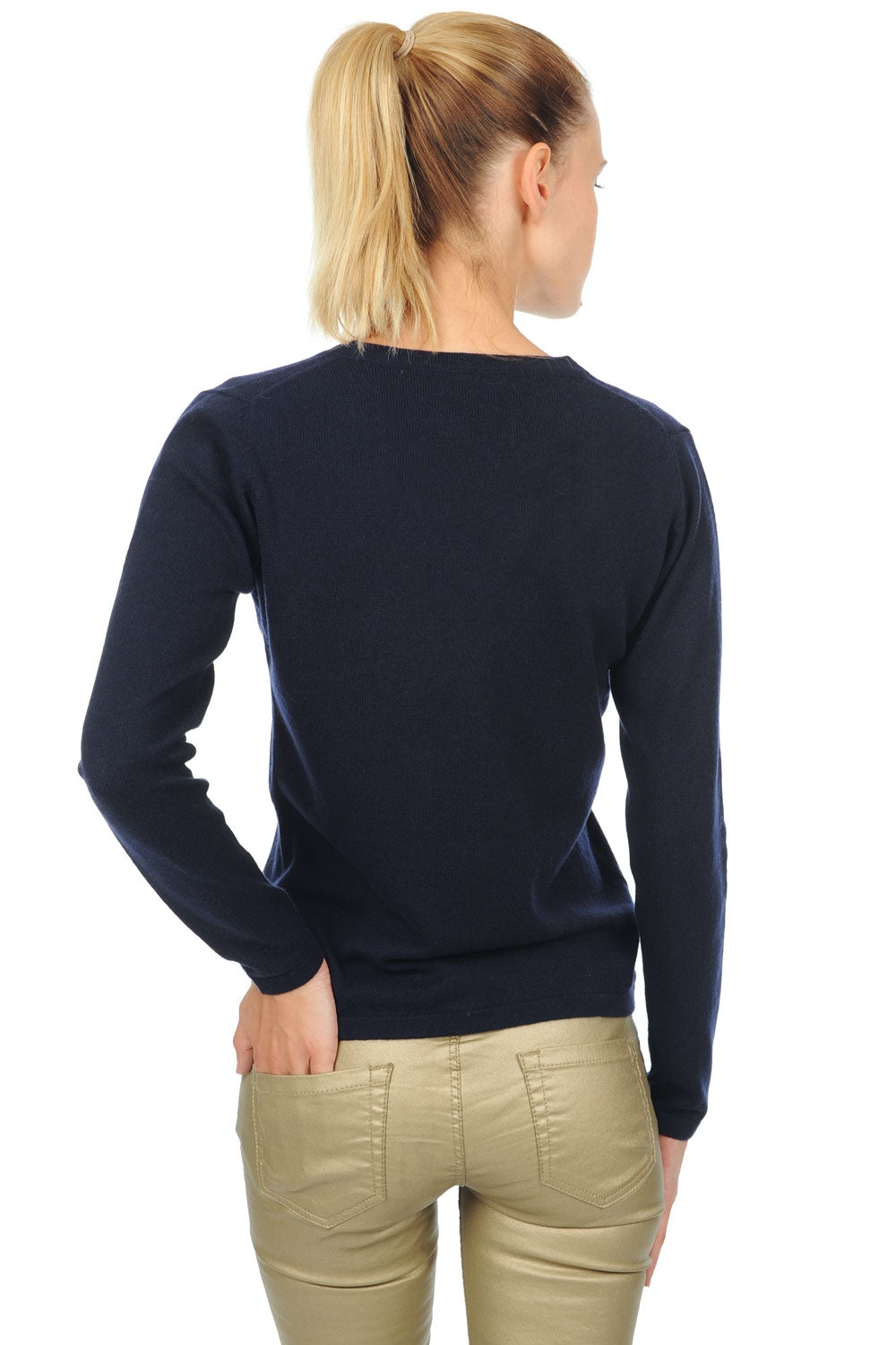 Emma Premium Kaschmirpullover Damen - Ansicht 1 - premium navy - Mahogany