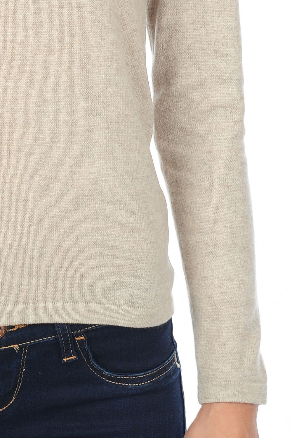 Emma Premium Kaschmirpullover Damen - Ansicht 2 - pema natural - Mahogany
