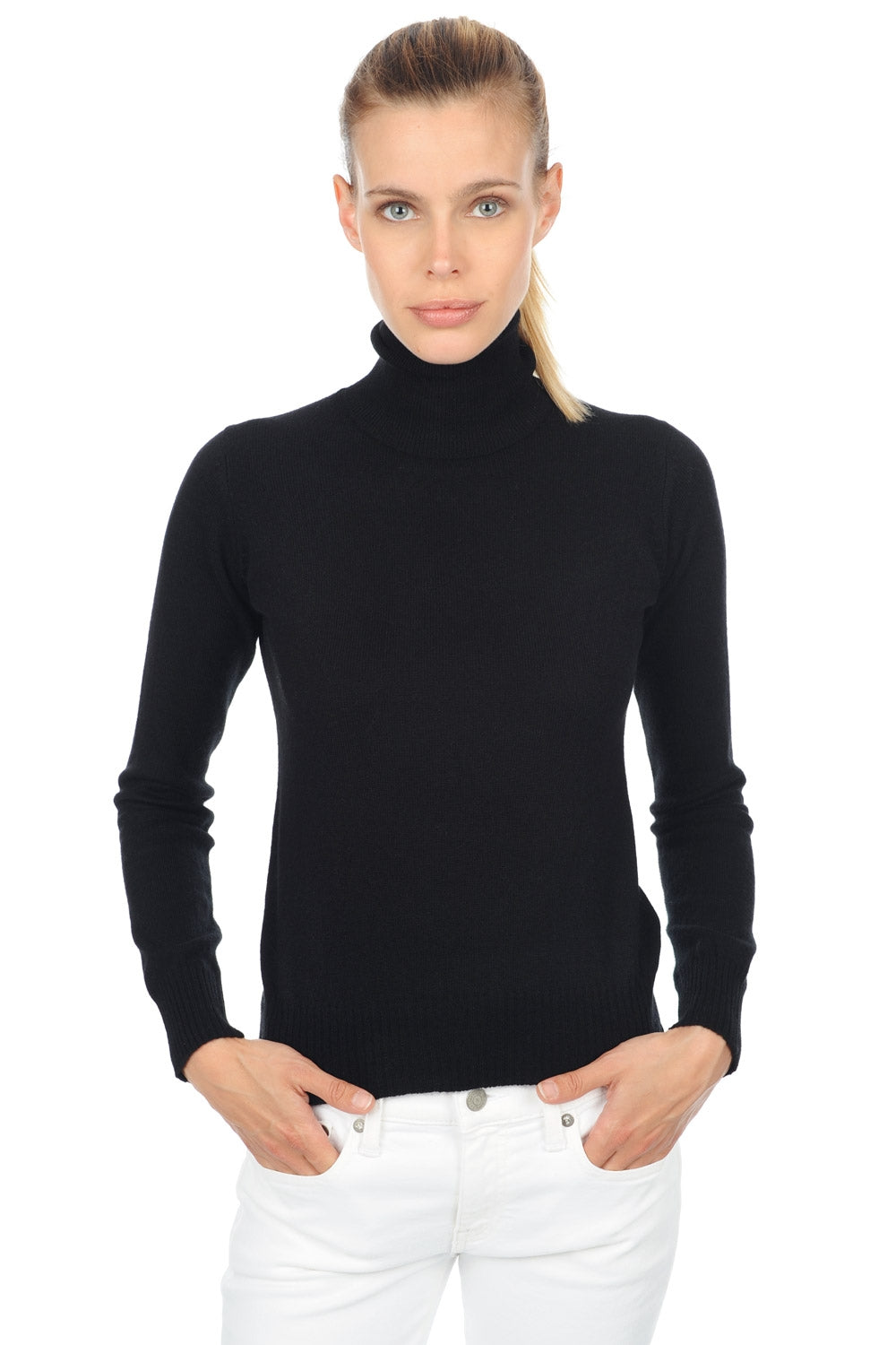 Lili Premium Kaschmirpullover Damen - black - Mahogany