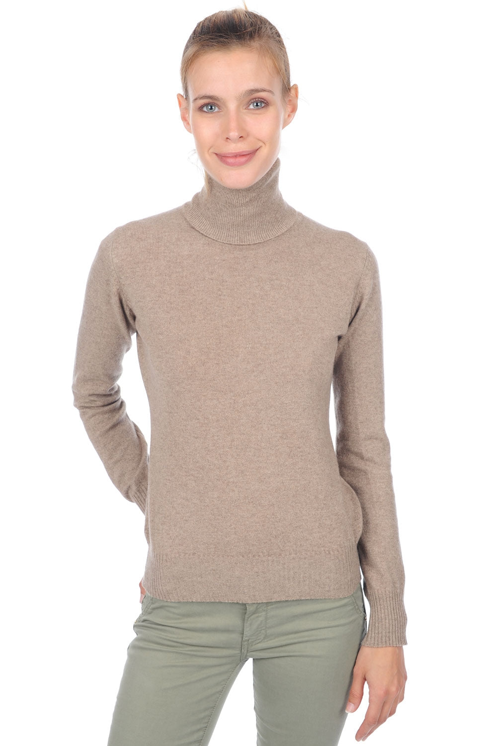Lili Premium Kaschmirpullover Damen - dolma natural - Mahogany