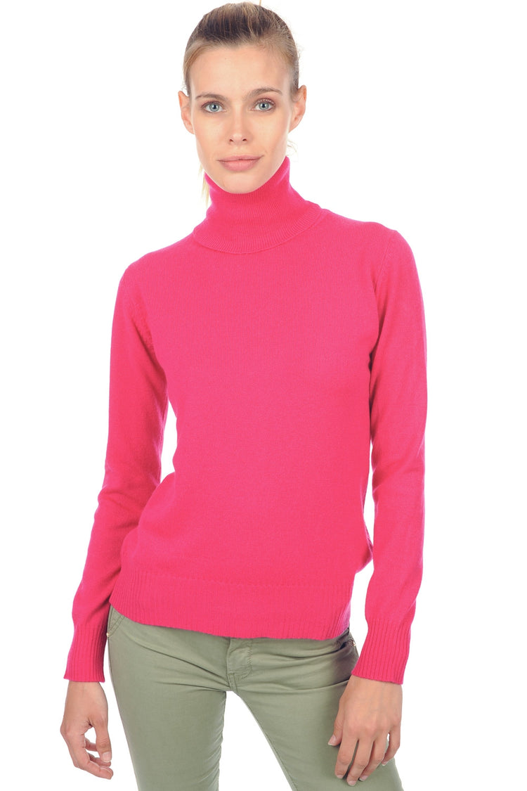 Kaschmirpullover, 100 % Kaschmir, Damen, Rollkragen, gerade Schnittform, lange Ärmel, normal / 2- und 4-fädig, normales Strickbild, Mahogany