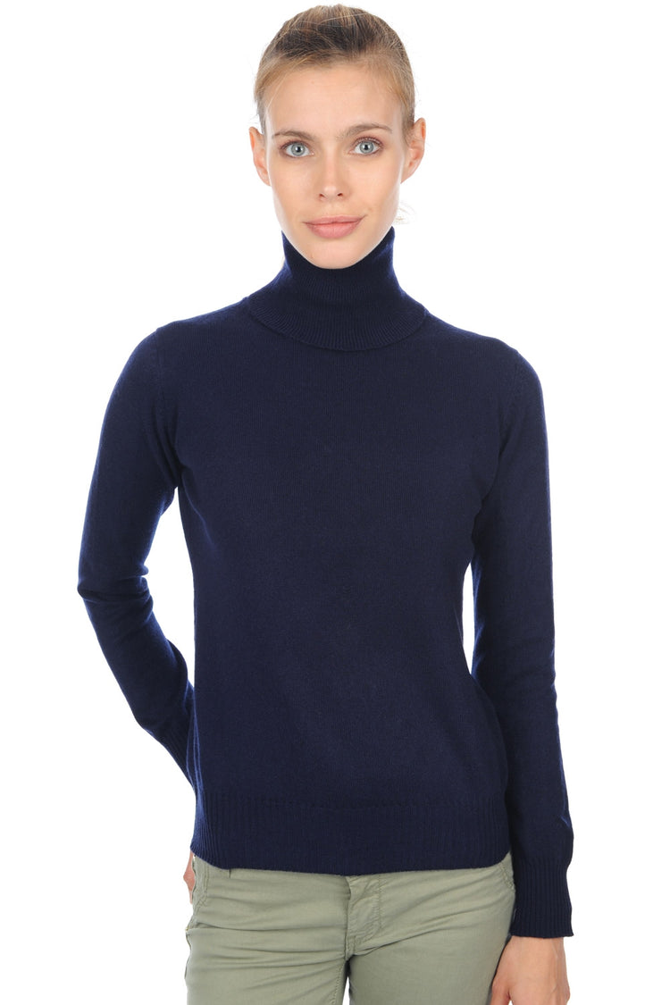 Lili Premium Kaschmirpullover Damen - premium navy - Mahogany
