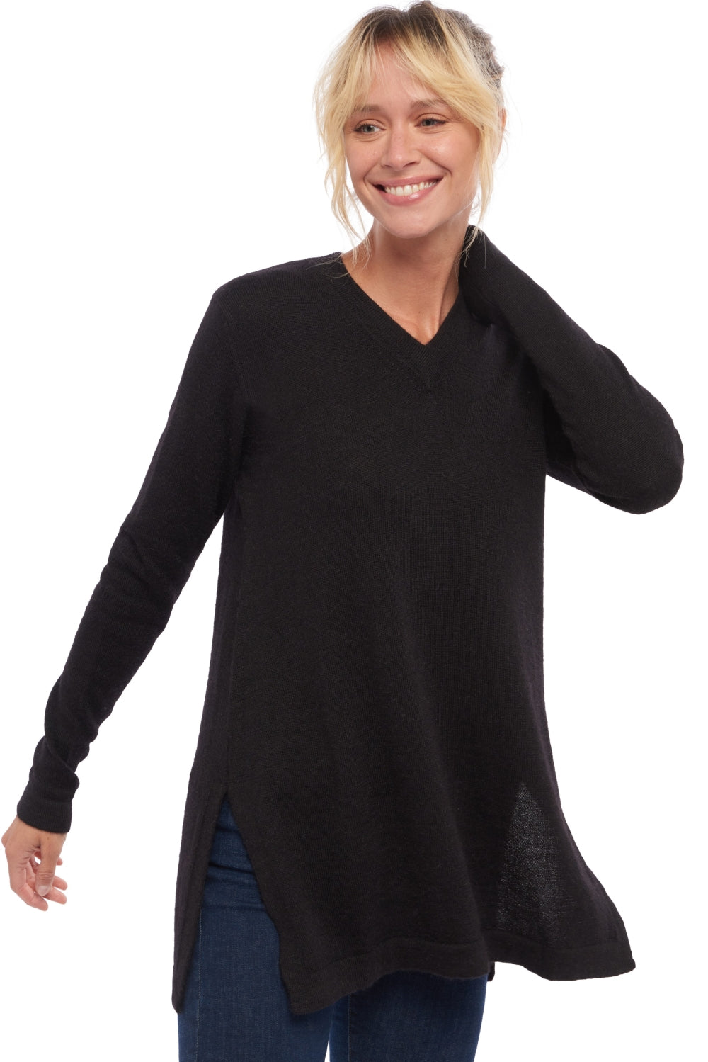 Sydney Baby-Alpaka Damen - schwarz - Mahogany