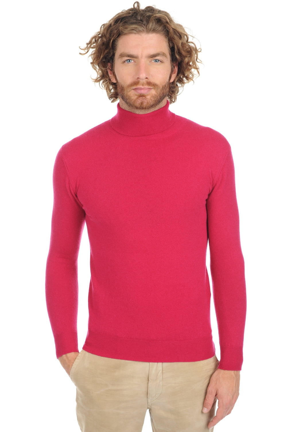 Tarry aus Kaschmir für Herren - red fuschsia - Mahogany