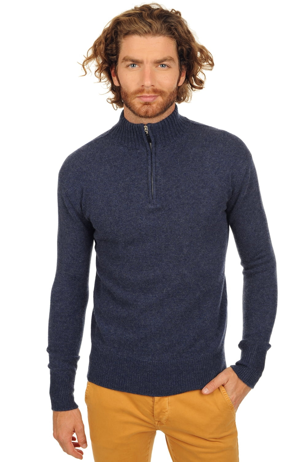 Donovan Kaschmirpullover Herren - Indigo - Mahogany