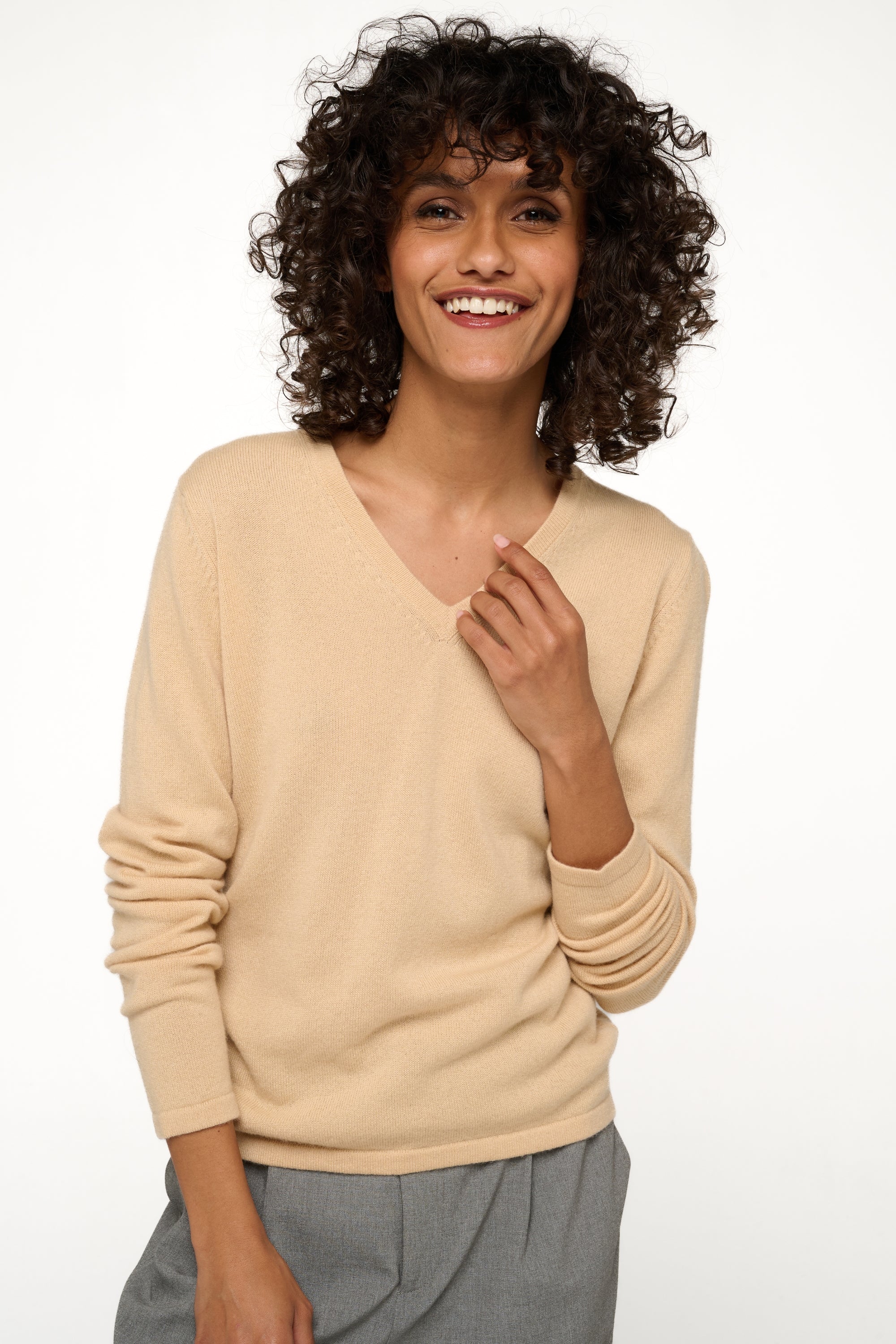 Emma aus Kaschmir Damen - Ansicht 3 - honey - Mahogany
