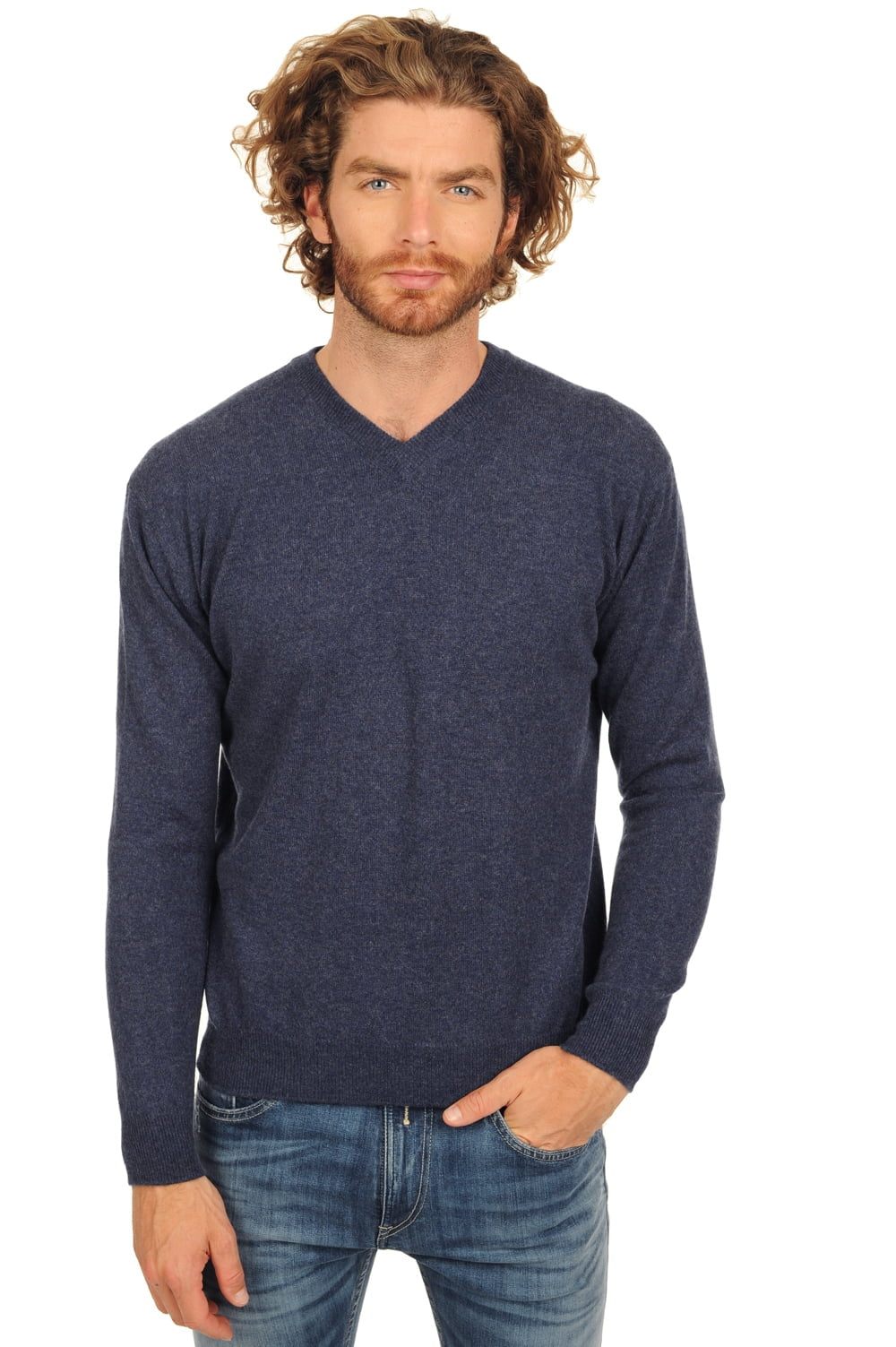 Gaspard aus Kaschmir für Herren - Indigo - Mahogany