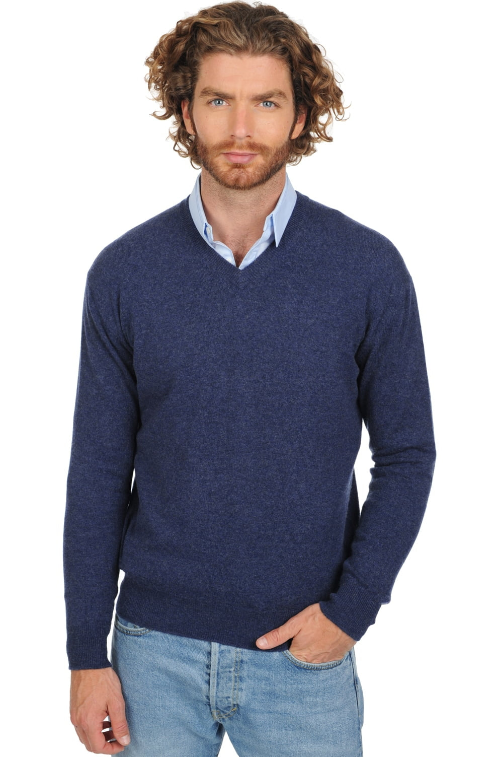 Hippolyte Kaschmirpullover Herren - indigo - Mahogany