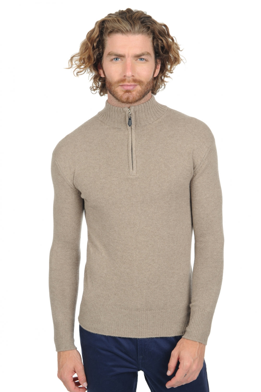 Donovan Premium Kaschmirpullover Herren - dolma natural - Mahogany