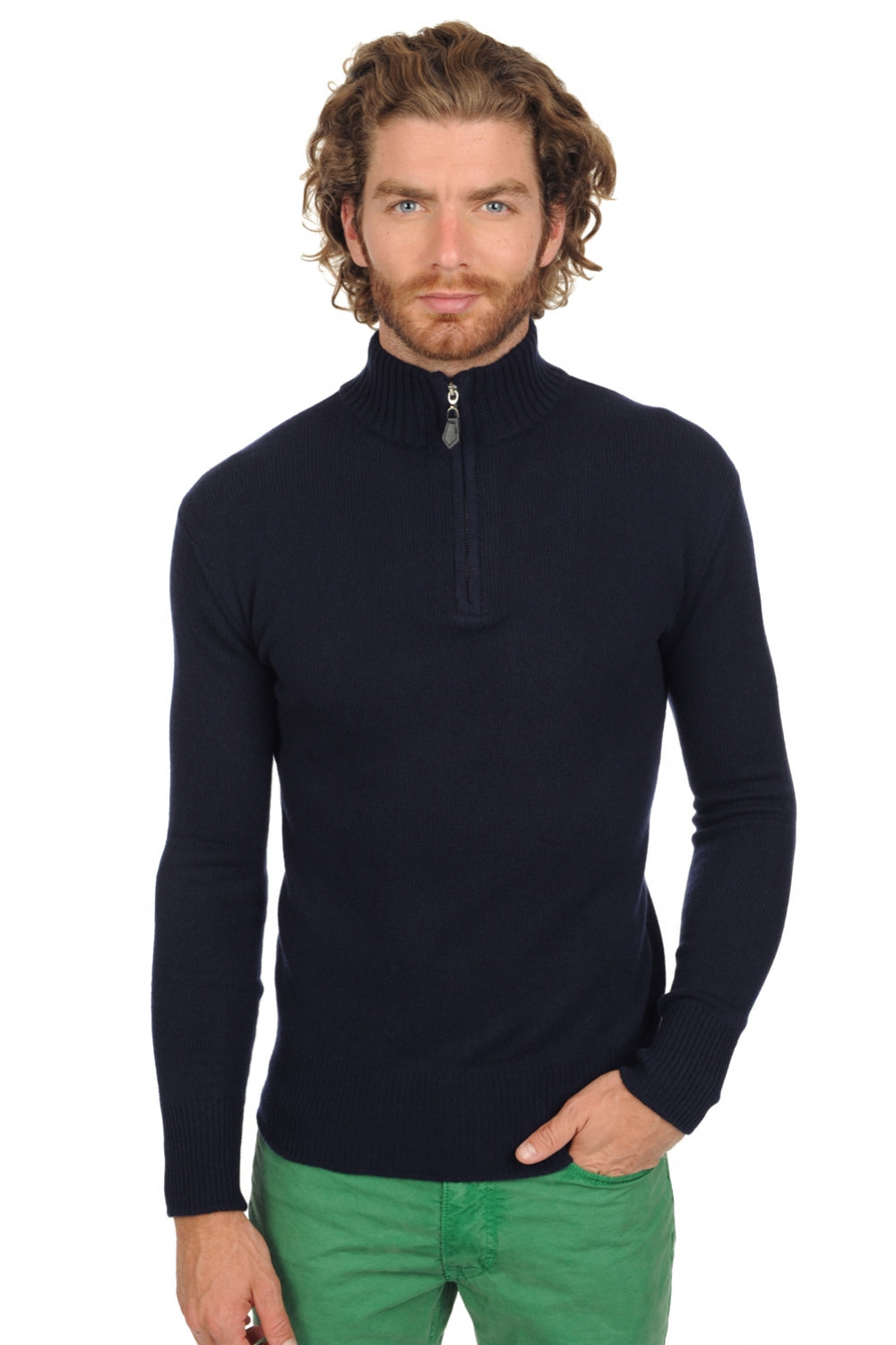Donovan Premium Kaschmirpullover Herren - premium navy - Mahogany