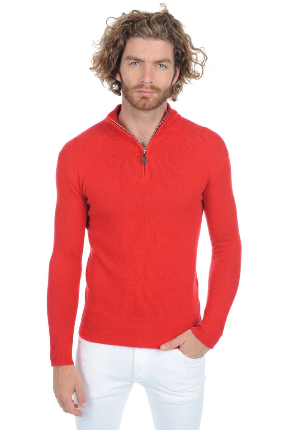 Donovan Premium Kaschmirpullover Herren - rouge - Mahogany