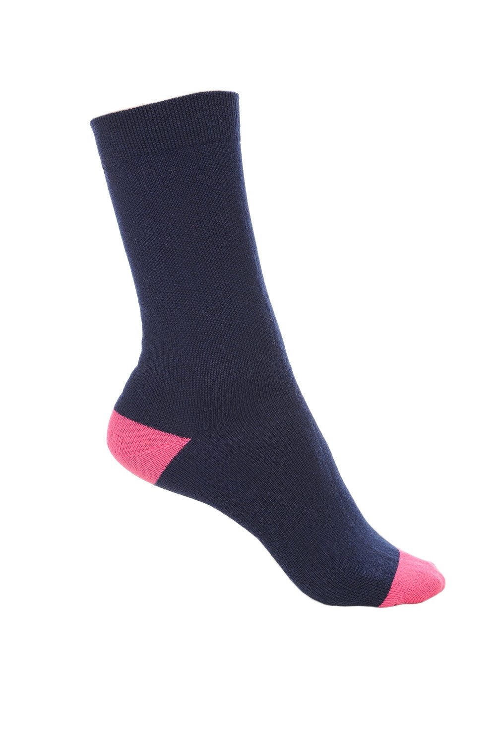 Frontibus Kaschmir & Elasthan Damen - Dunkelmarineblau-rose shocking - Mahogany