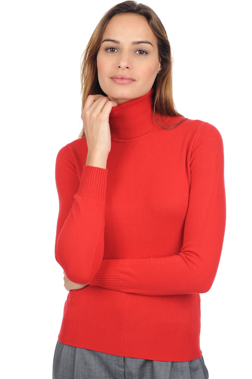 Lili Premium Kaschmirpullover Damen - rouge - Mahogany