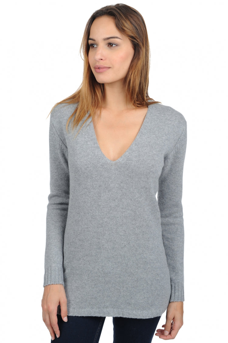 Vanessa Premium Kaschmirpullover Damen - premium flanell - Mahogany