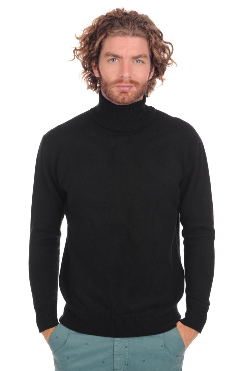 Pullover aus Kaschmir, 100 % Kaschmir, Herren, Rollkragen, gerade Schnittform, lange Ärmel, fein, , Mahogany