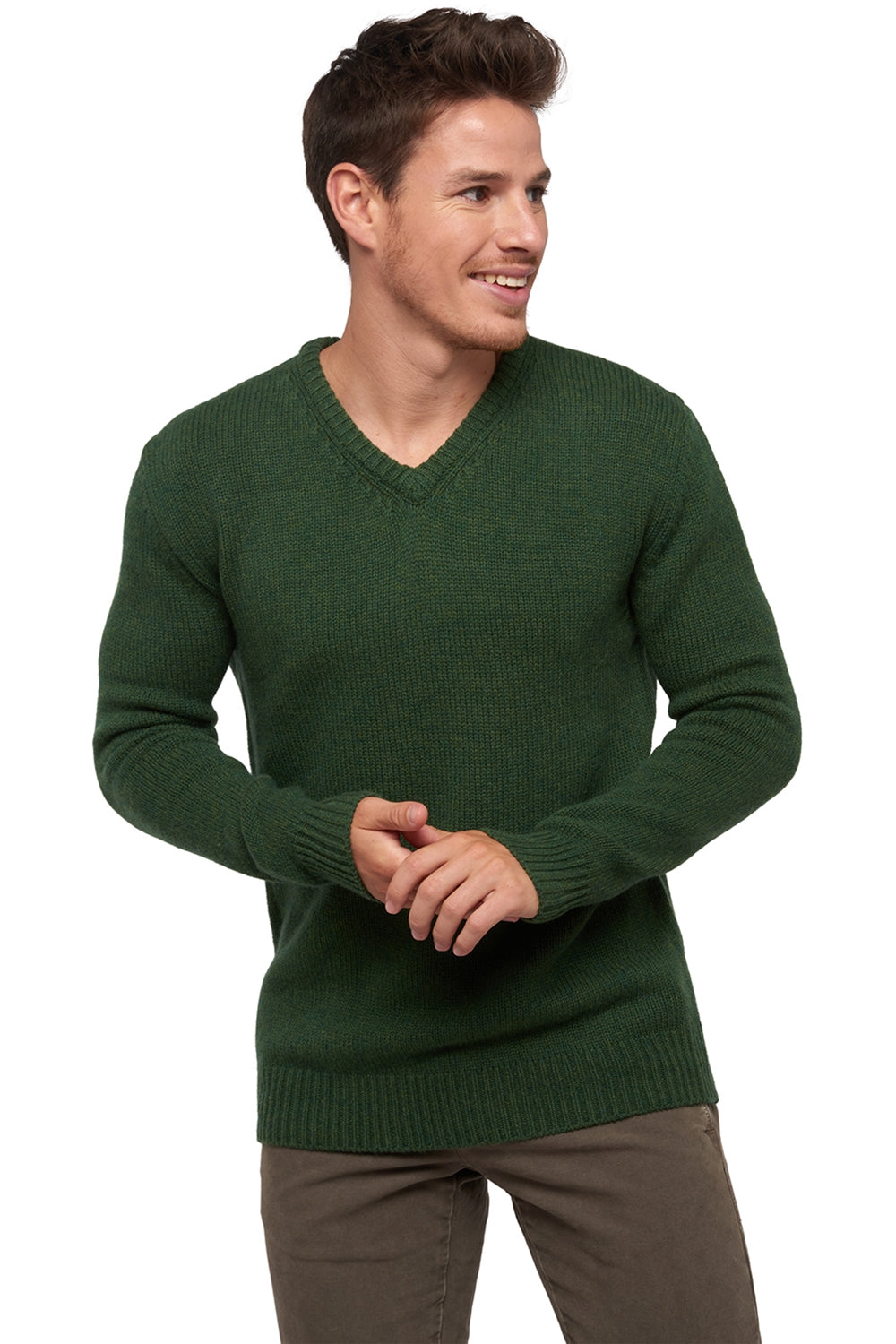 Atman Kaschmirpullover Herren - cedar - Mahogany