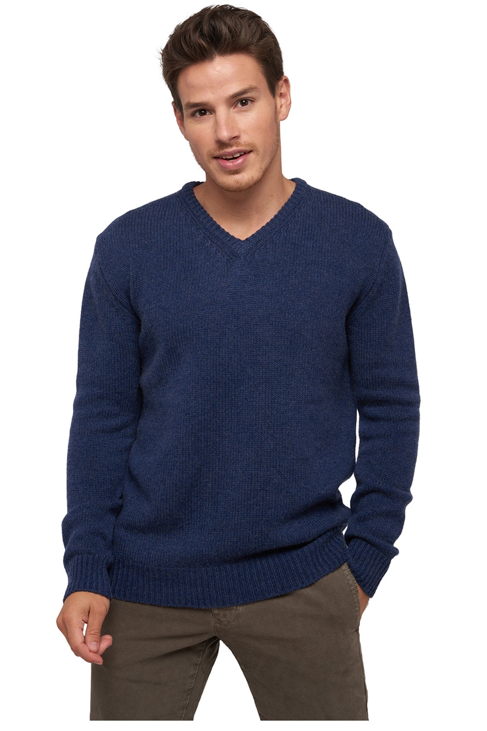 Atman Kaschmirpullover Herren - indigo - Mahogany