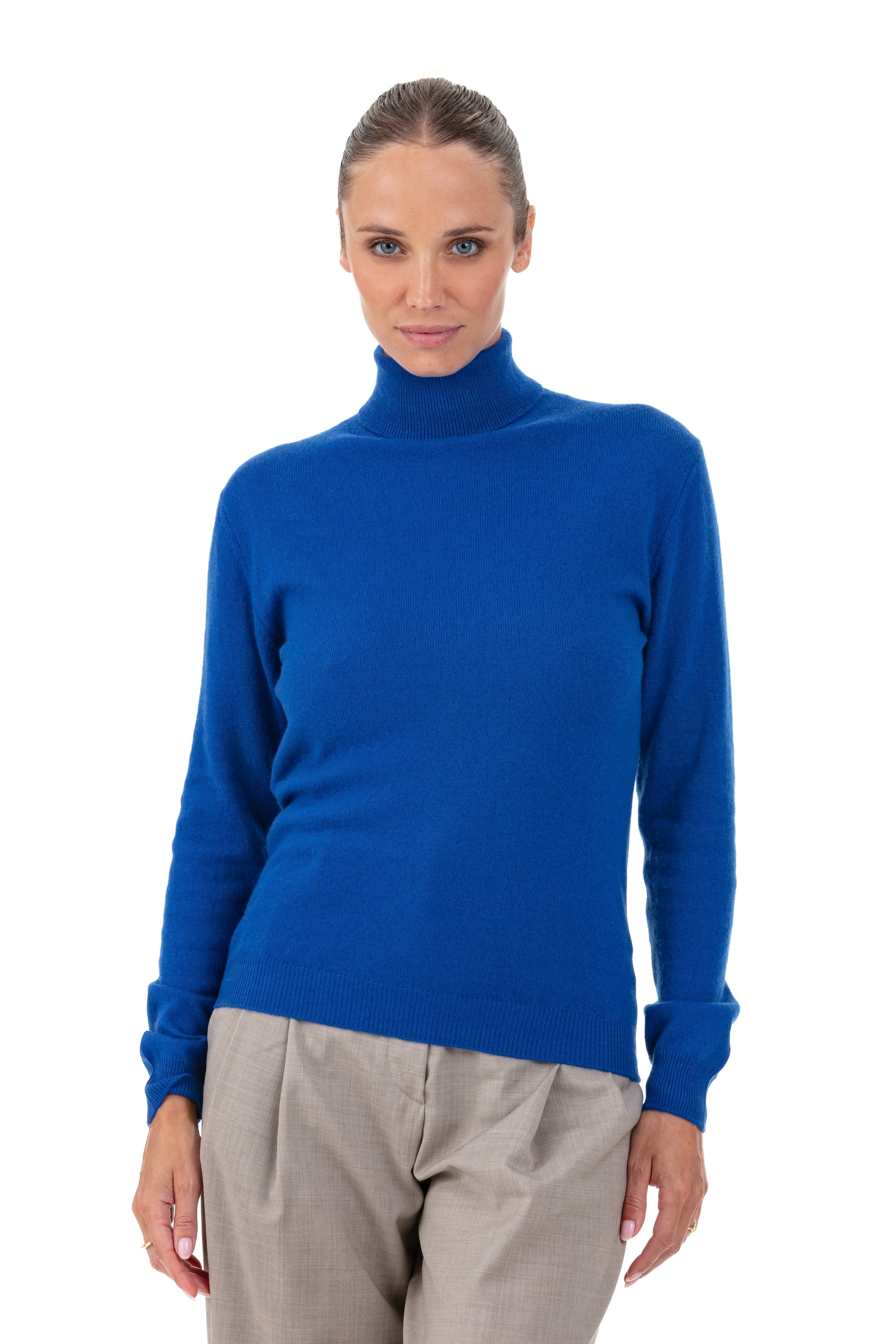 Tale aus Kaschmir für Damen - Lapislazuli-Blau - Mahogany