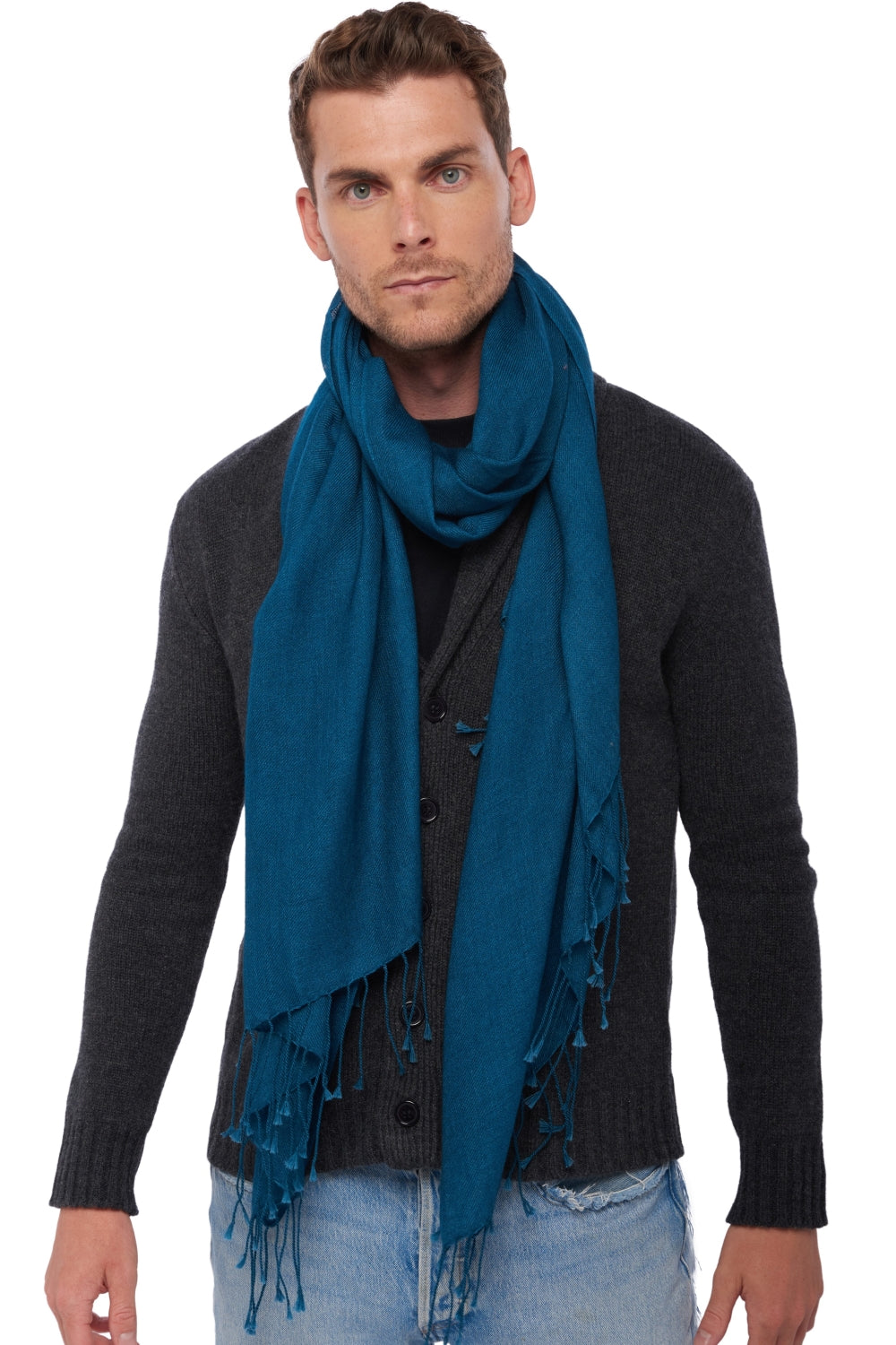 Diamant Kaschmir Unisex - blaugrün - Mahogany