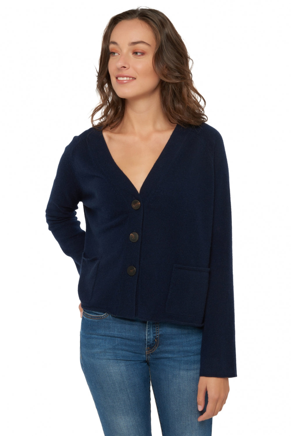 Chana Kaschmirpullover Damen - dunkelblau - Mahogany