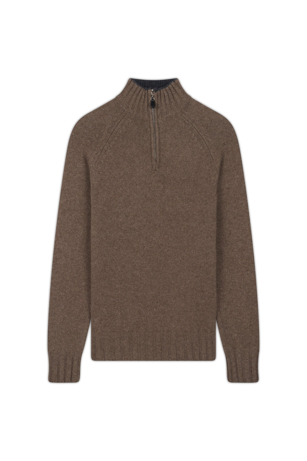 Howard aus Kaschmir und Yak für Herren - natürliches Braun / meliertes Anthrazit - Mahogany