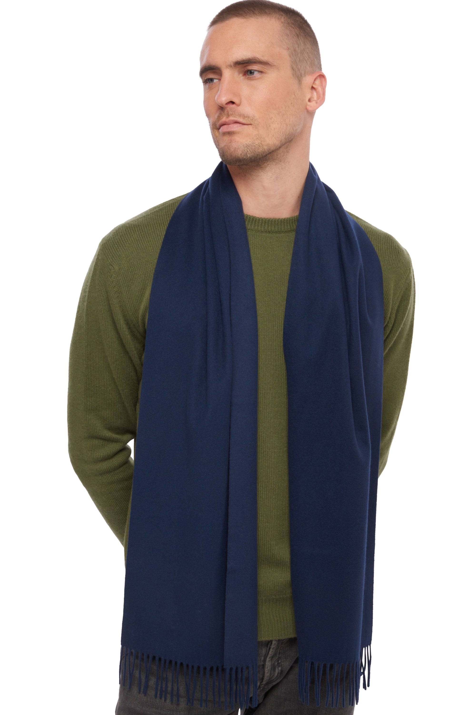VicunaZak aus gemischter Vikunjawolle - navy - Mahogany