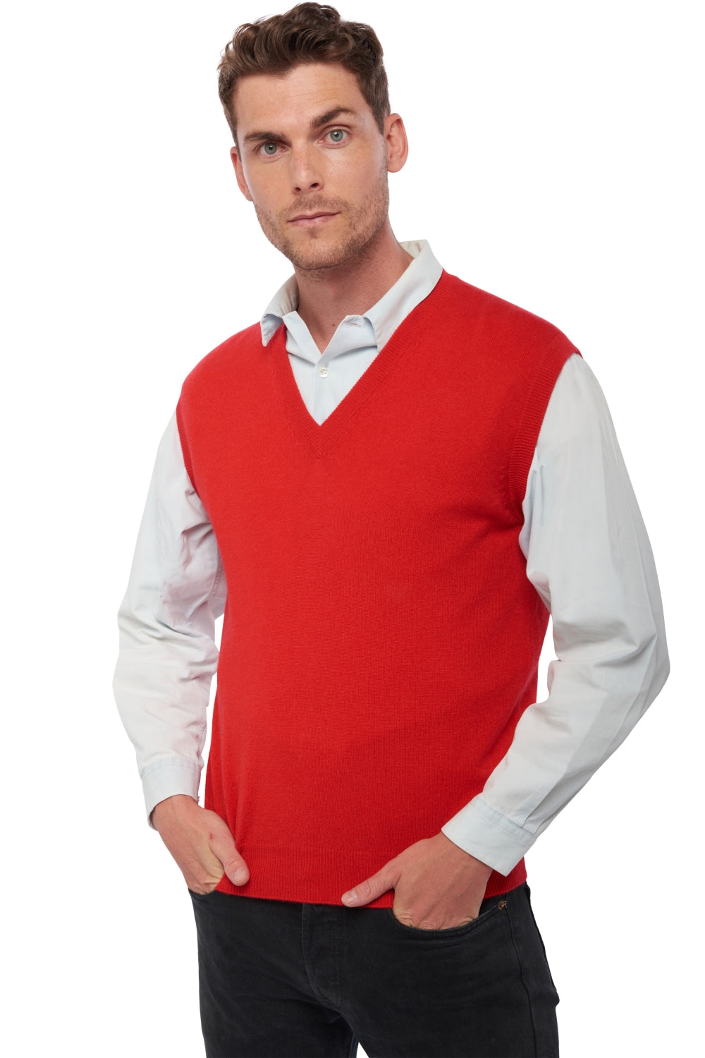 Balthazar aus Kaschmir für Herren - rot - Mahogany